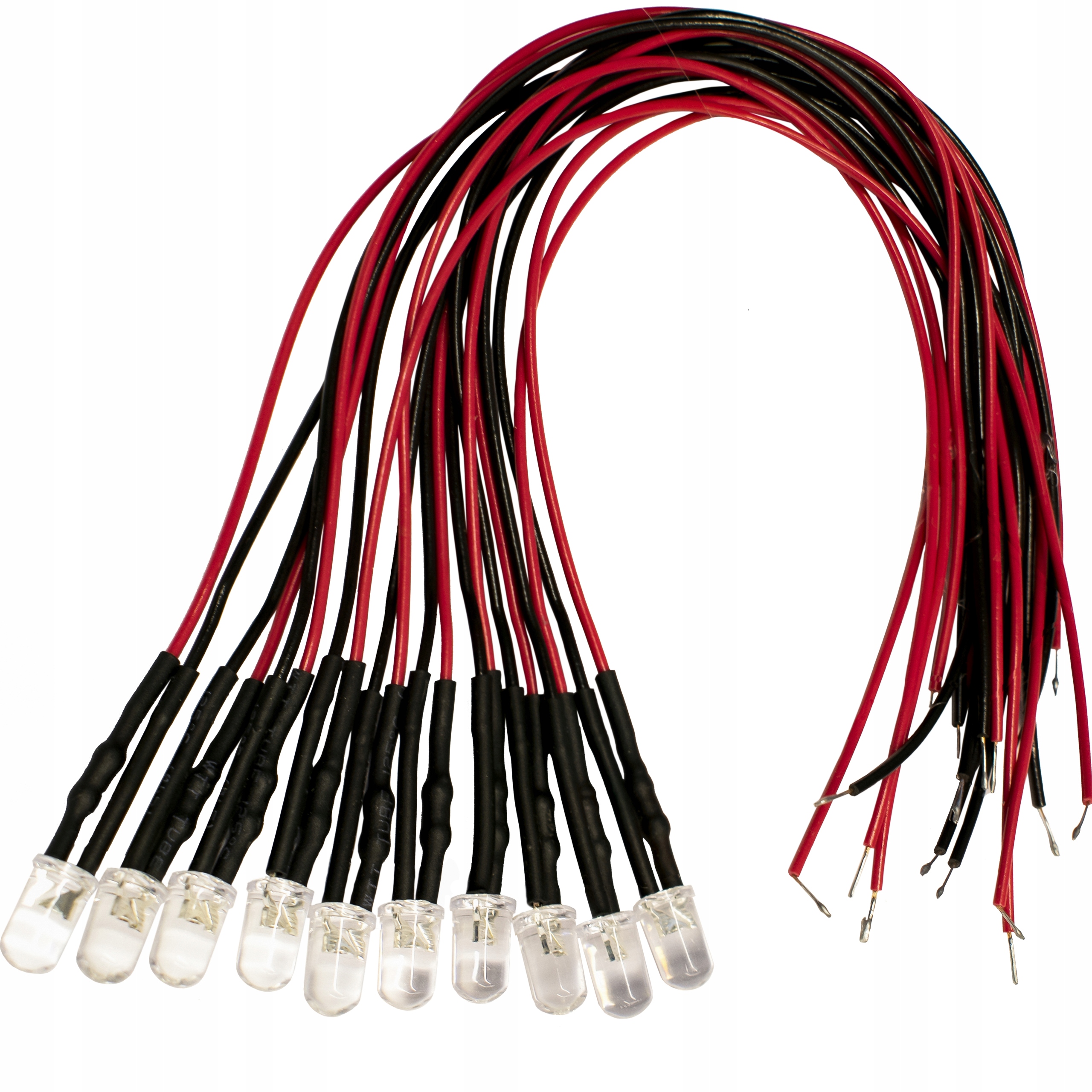 x10 DIODY LED 12V 3mm MIX KOLORÓW przewód 20cm Kod producenta x10 DIP 3mm 12V