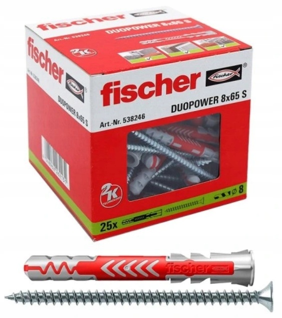 

Fischer kołki kołek duopower 8x65 S 25 sztuk