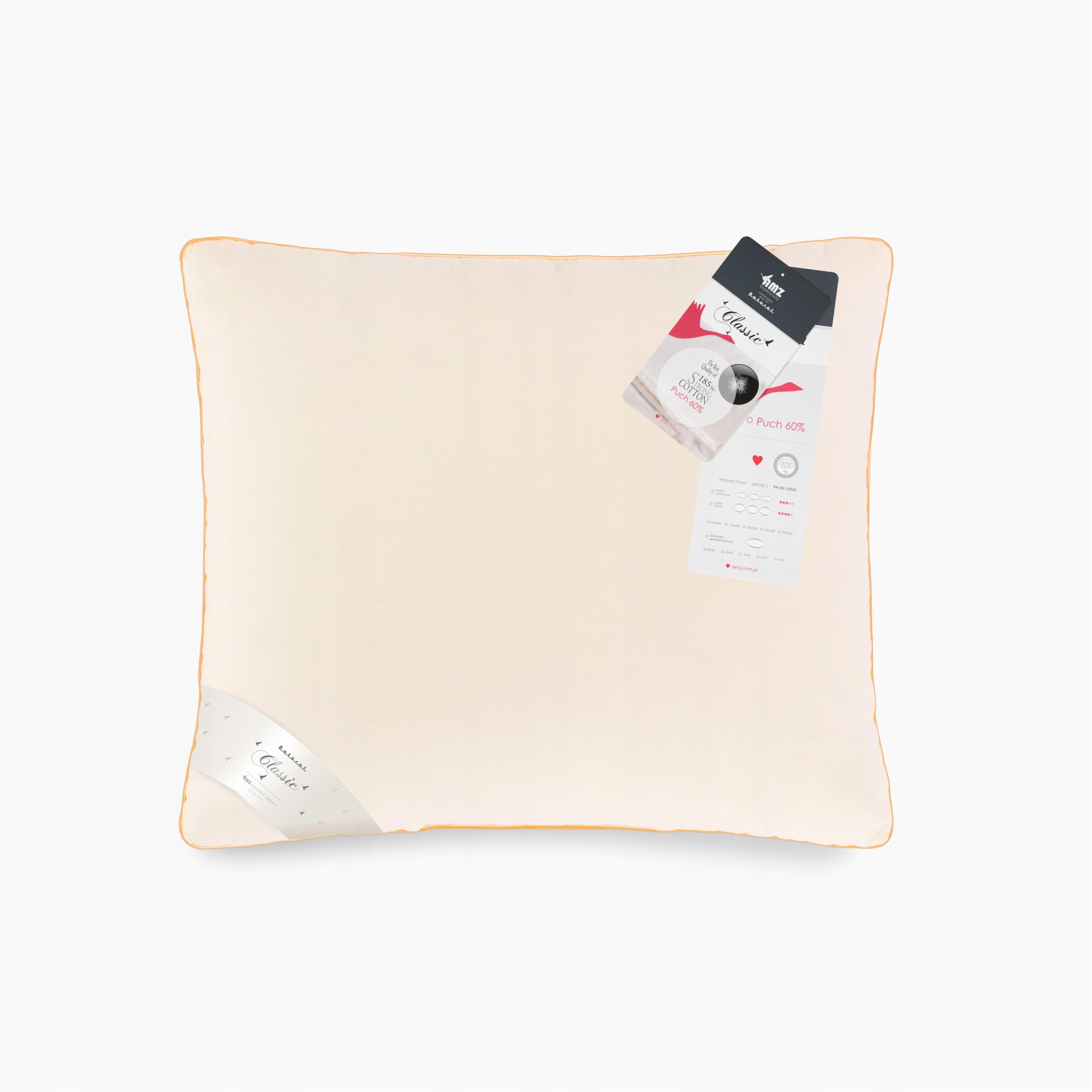 Polštář husí peří 60% 70x80 Mr. Pillow 1300 g krémový