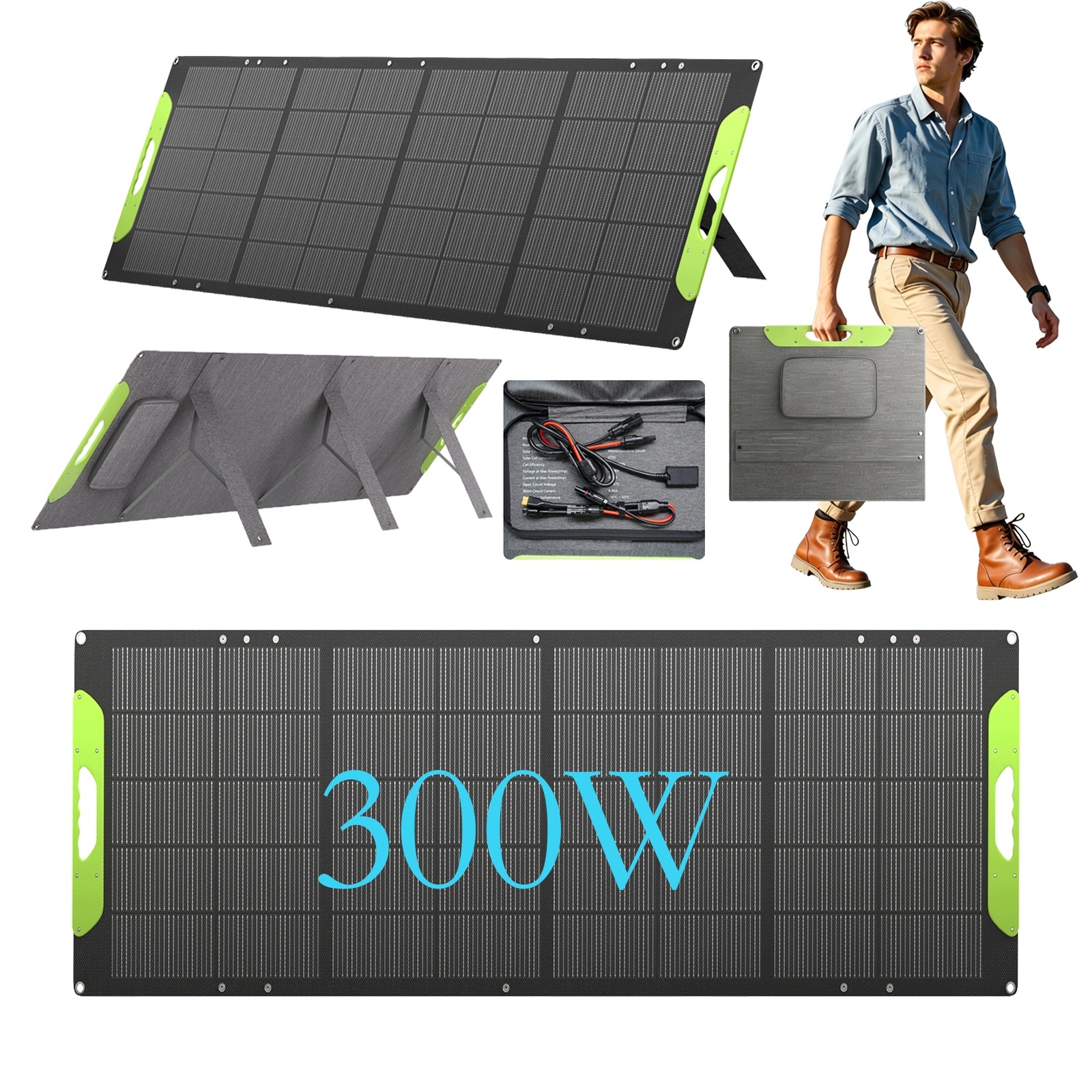 Skládací solární panel 200W Lionshee nouzové napájení pro kempování cestování