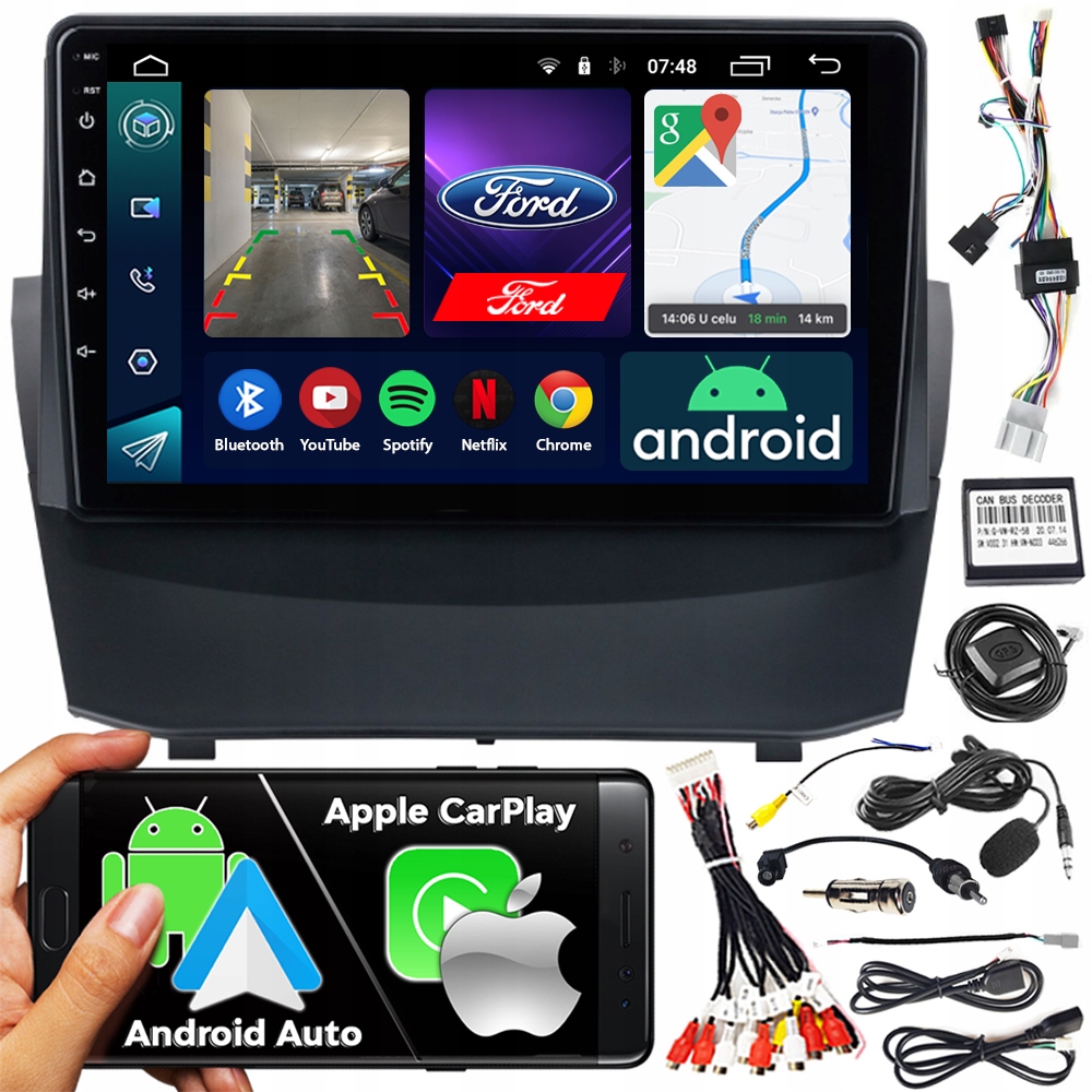 Automobilové Rádio Ncs RS-305 Ford Fiesta Mk7 2009-2017 Android Navigácia