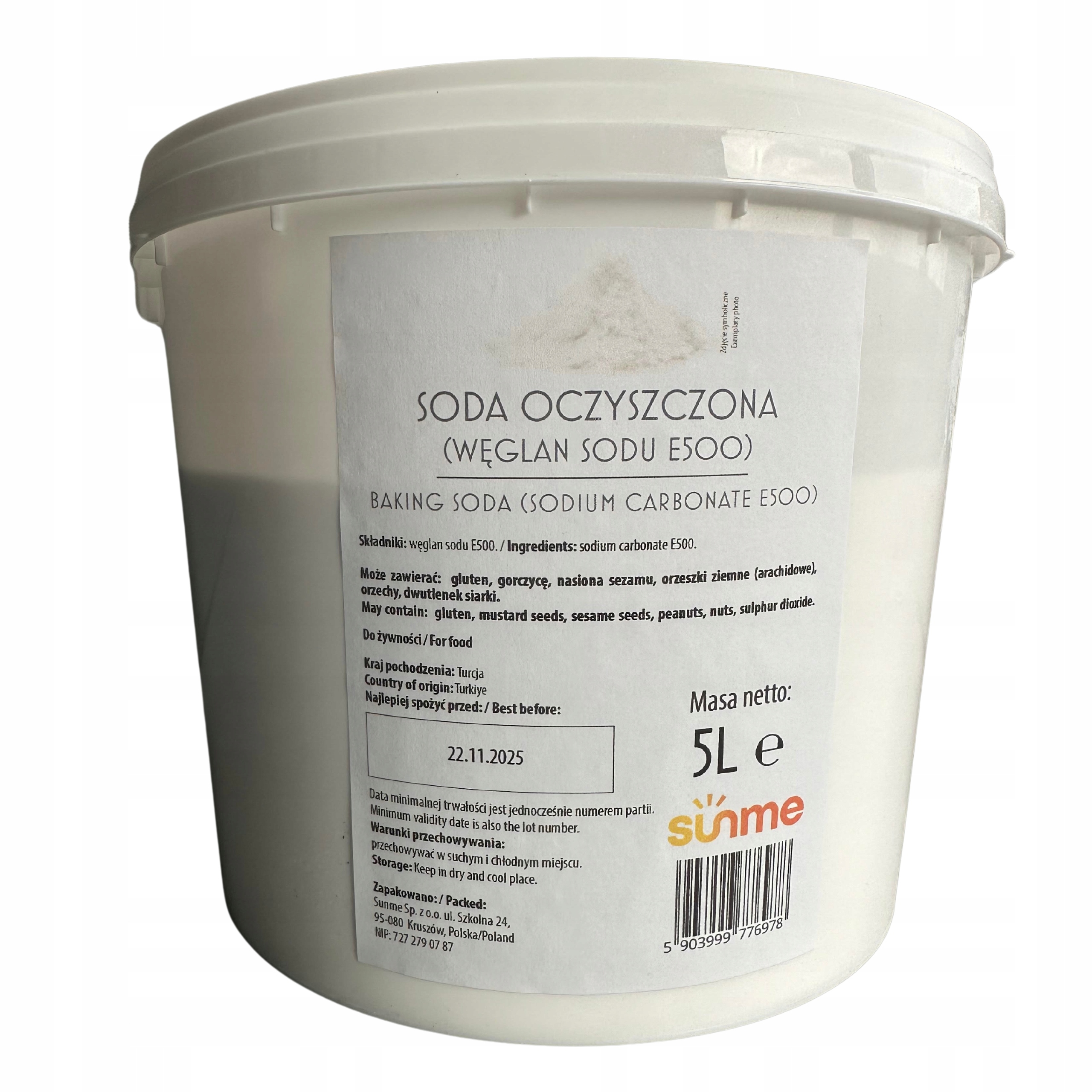 2X Sunme Uhličitan Sodný 5KG Čištěná Soda