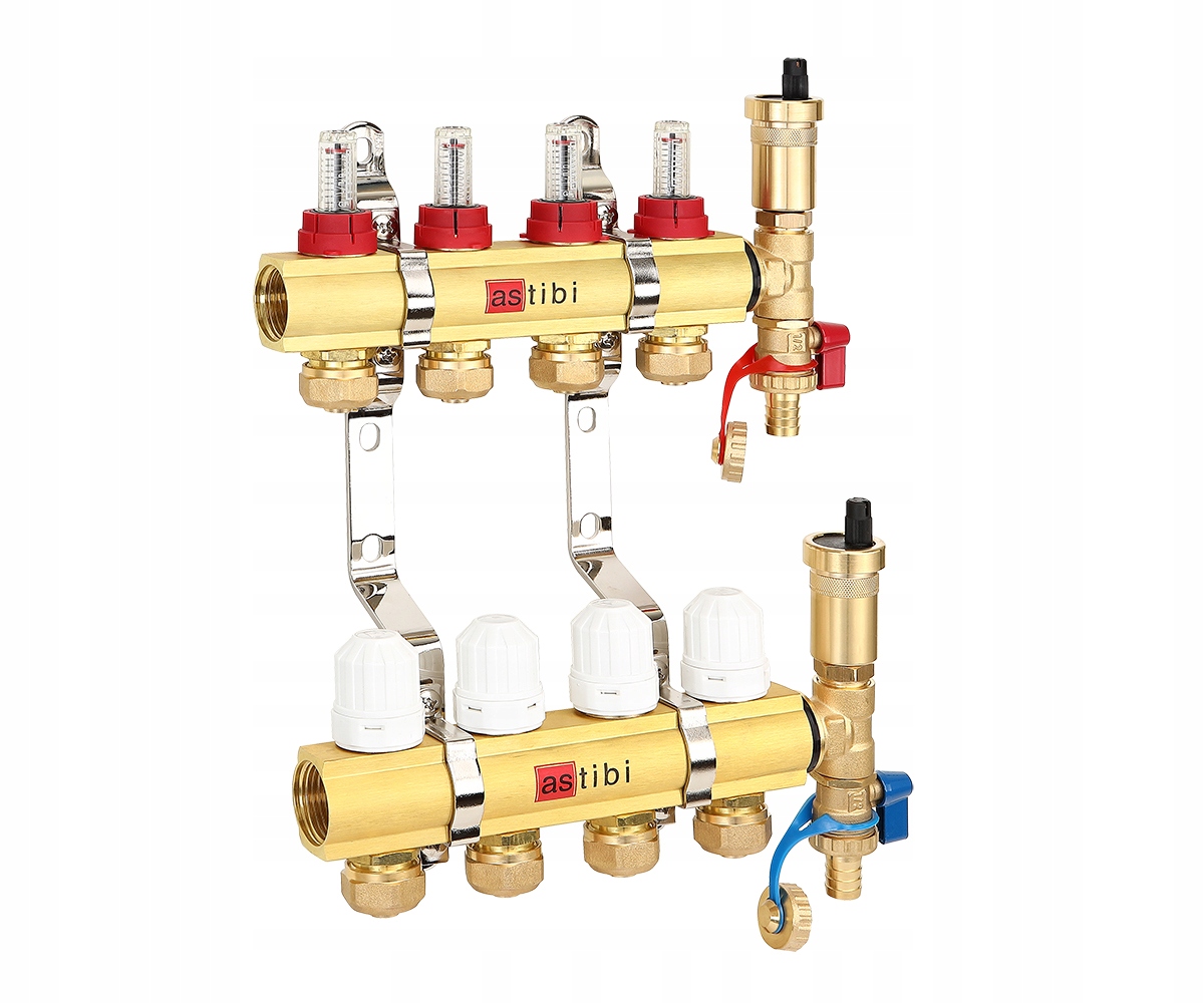ROZDZIELACZ 4 OBWODY OGRZEWANIA PODŁOGOWEGO DO PODŁOGÓWKI POMPA IBO Marka Astibi