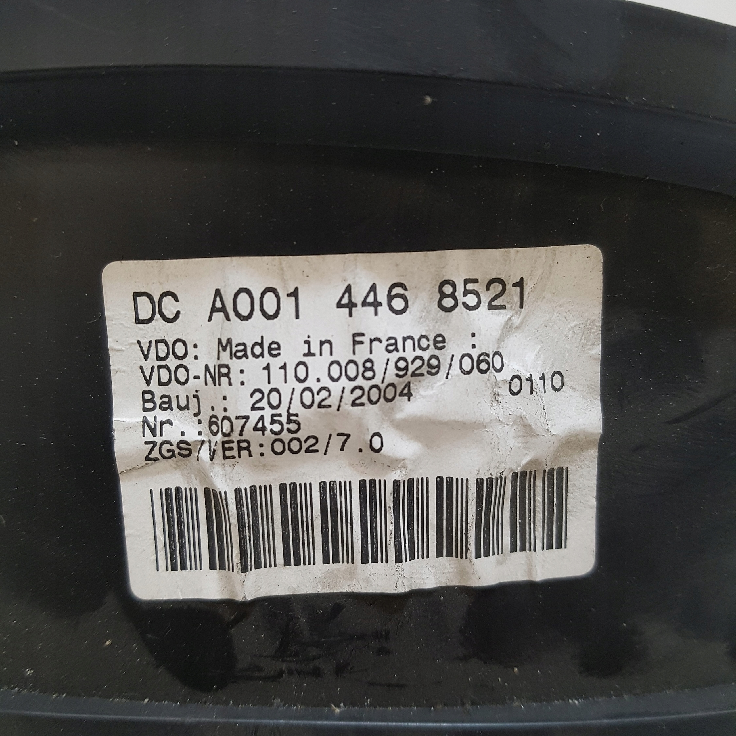 dials dials MERCEDES-BENZ SPRINTER 903 2.7 CDI A0014468521 0335455932