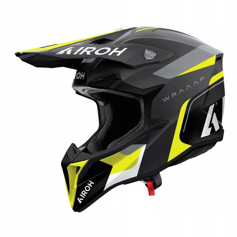 Prilba cross Airoh Wraaap Conquer Yellow Matt čierna šedá žltá Darčeky