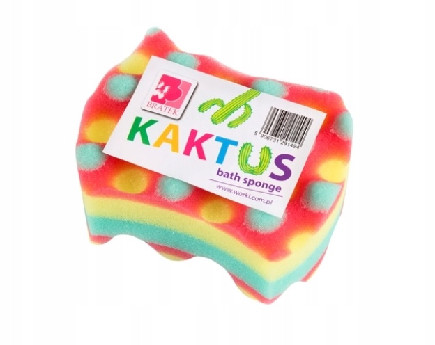 KAKTUS GĄBKA KĄPIELOWA miękka dla DZIECI