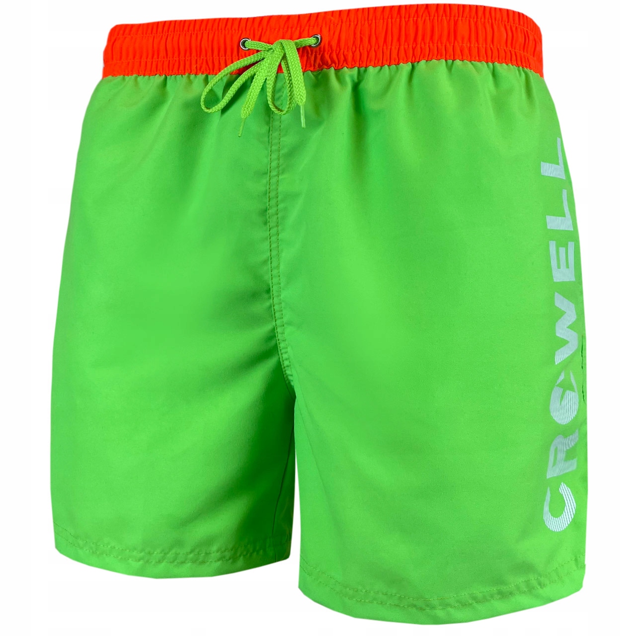 Szorty kąpielowe Crowell Fluo zielono-pomarańczowe R. S
