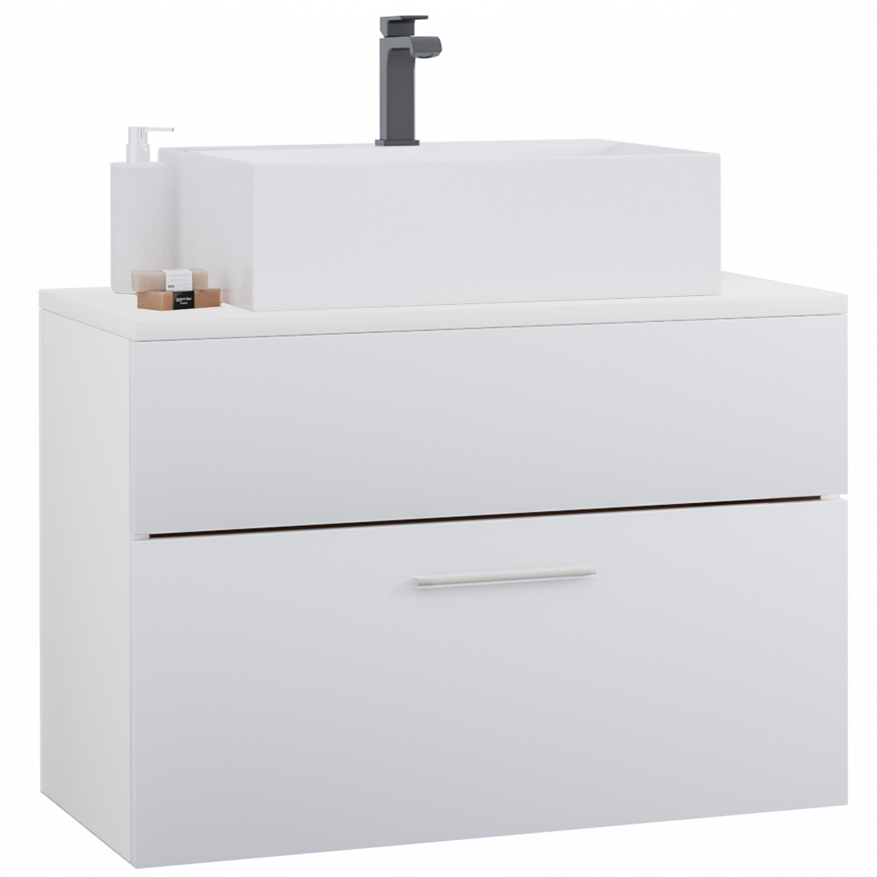 Skříňka pod umyvadlo s deskou Lupo LP7 bílý laminát
