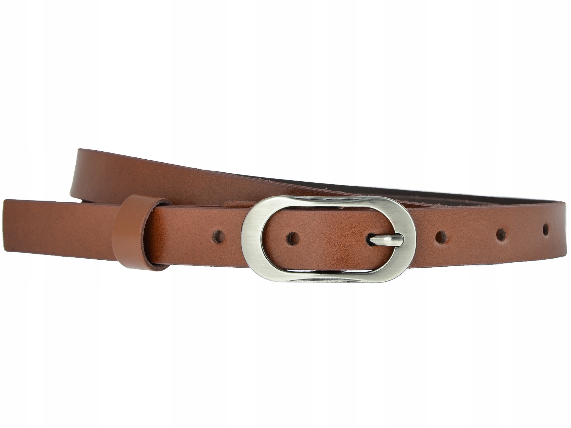 

Przepiękny j.brązowy pasek 100% Skórzany | r.125cm