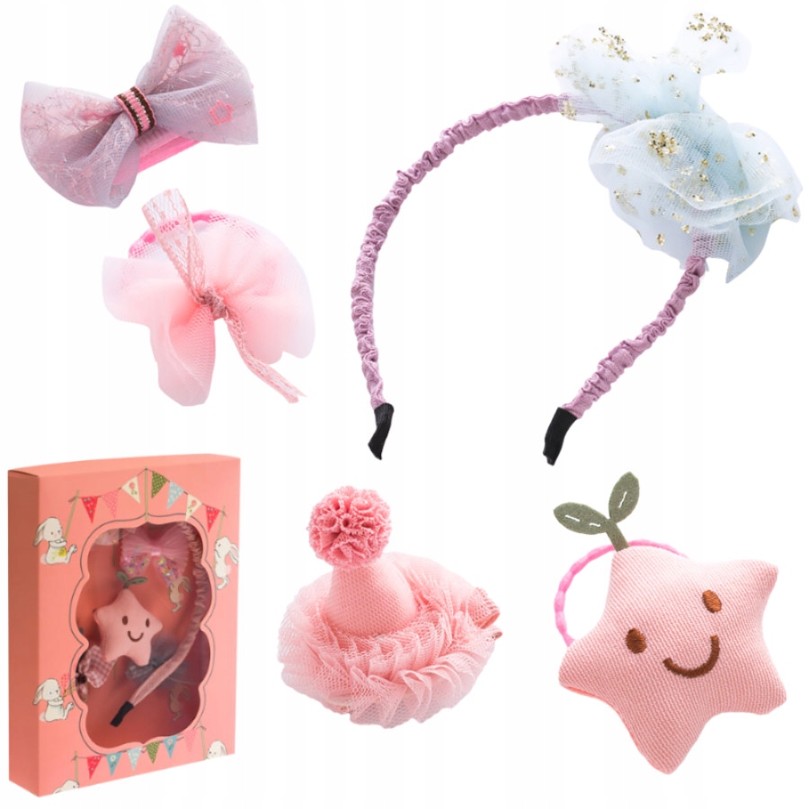 ZESTAW OZDÓB DO WŁOSÓW GUMECZKI SPINKI DZIEWCZYNKI
