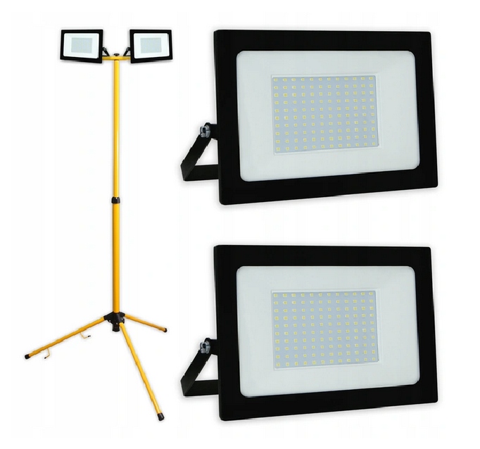 Led halogenový zářič 2x 50W, stavební stativ
