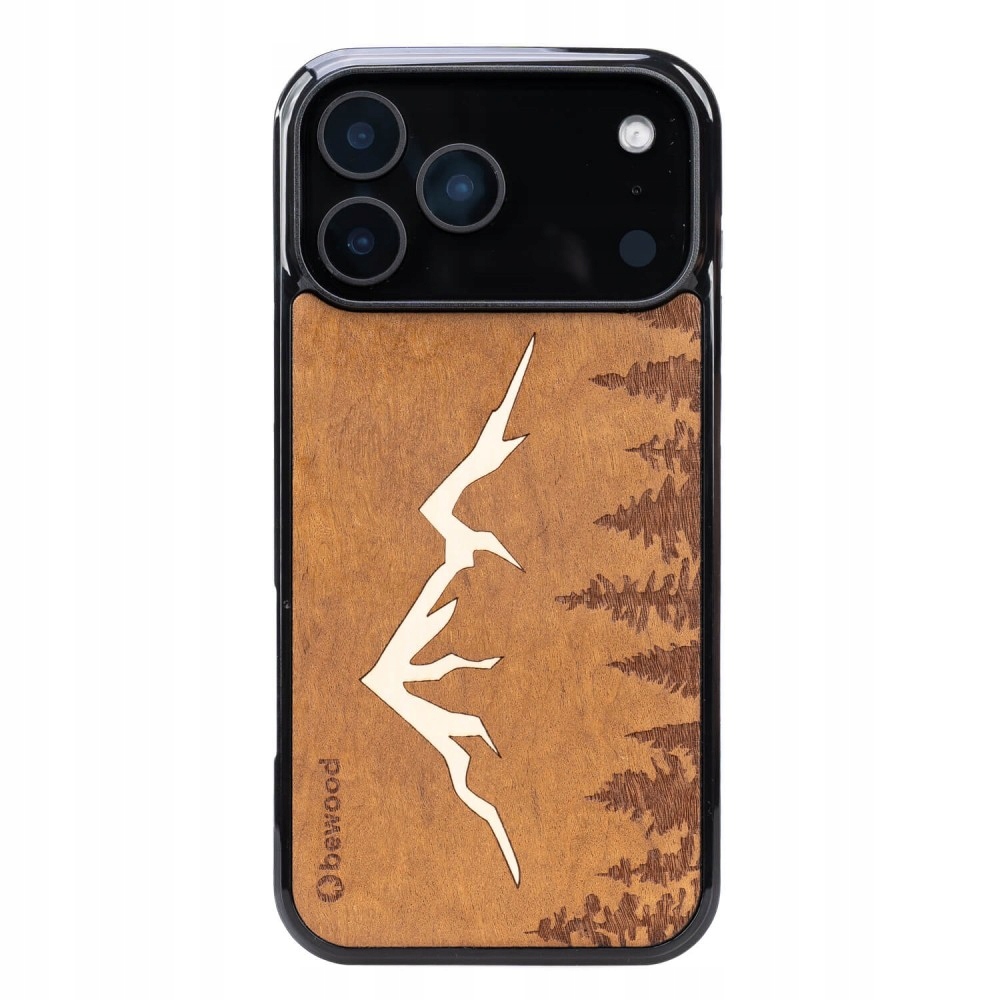 Dřevěný Pouzdro Bewood pro iPhone 17 Pro Max Mountains Imbuia