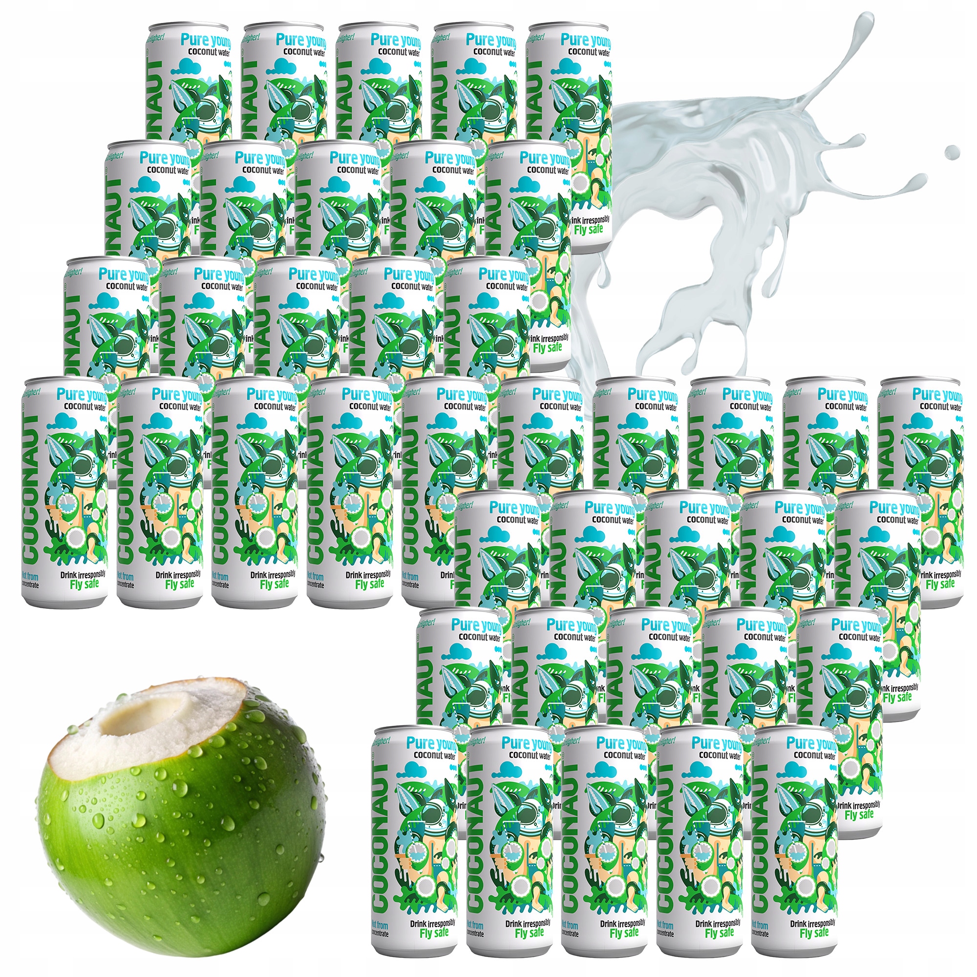 Levně 40x Coconaut Kokosová Voda 320ML Přírodní Isotonic Z Mladého Kokosu Nápoj