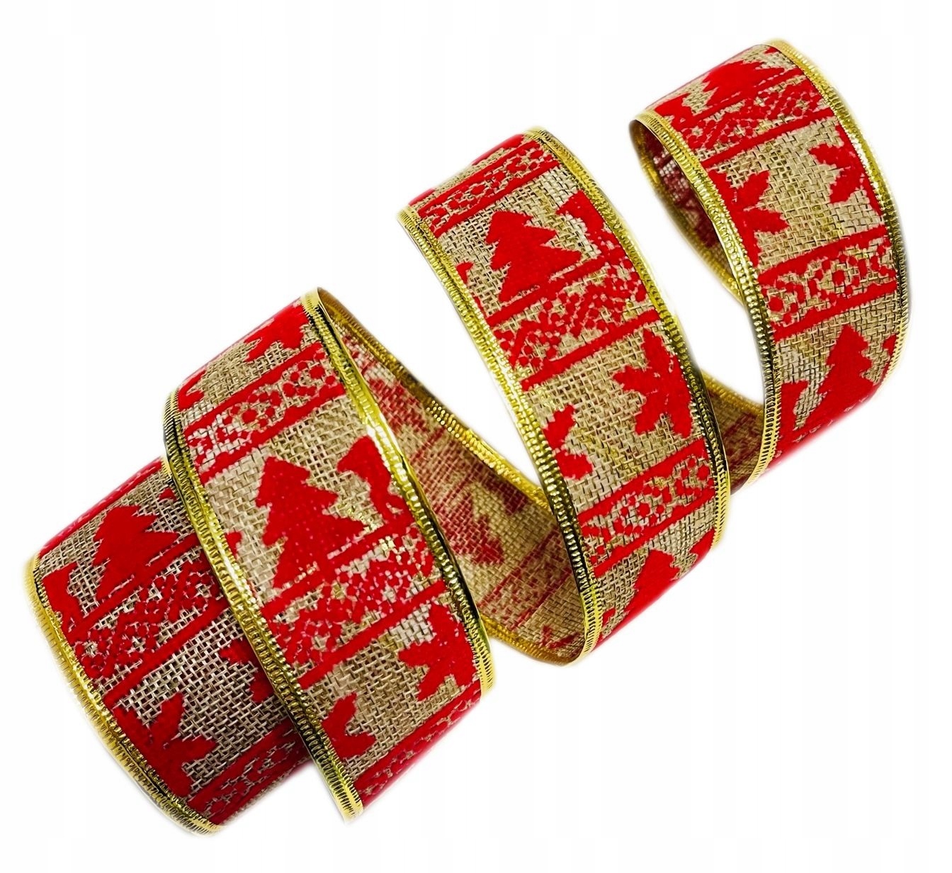 

Świąteczna Wstążka Jutowa Renifer 37mm 2,7m WZ1