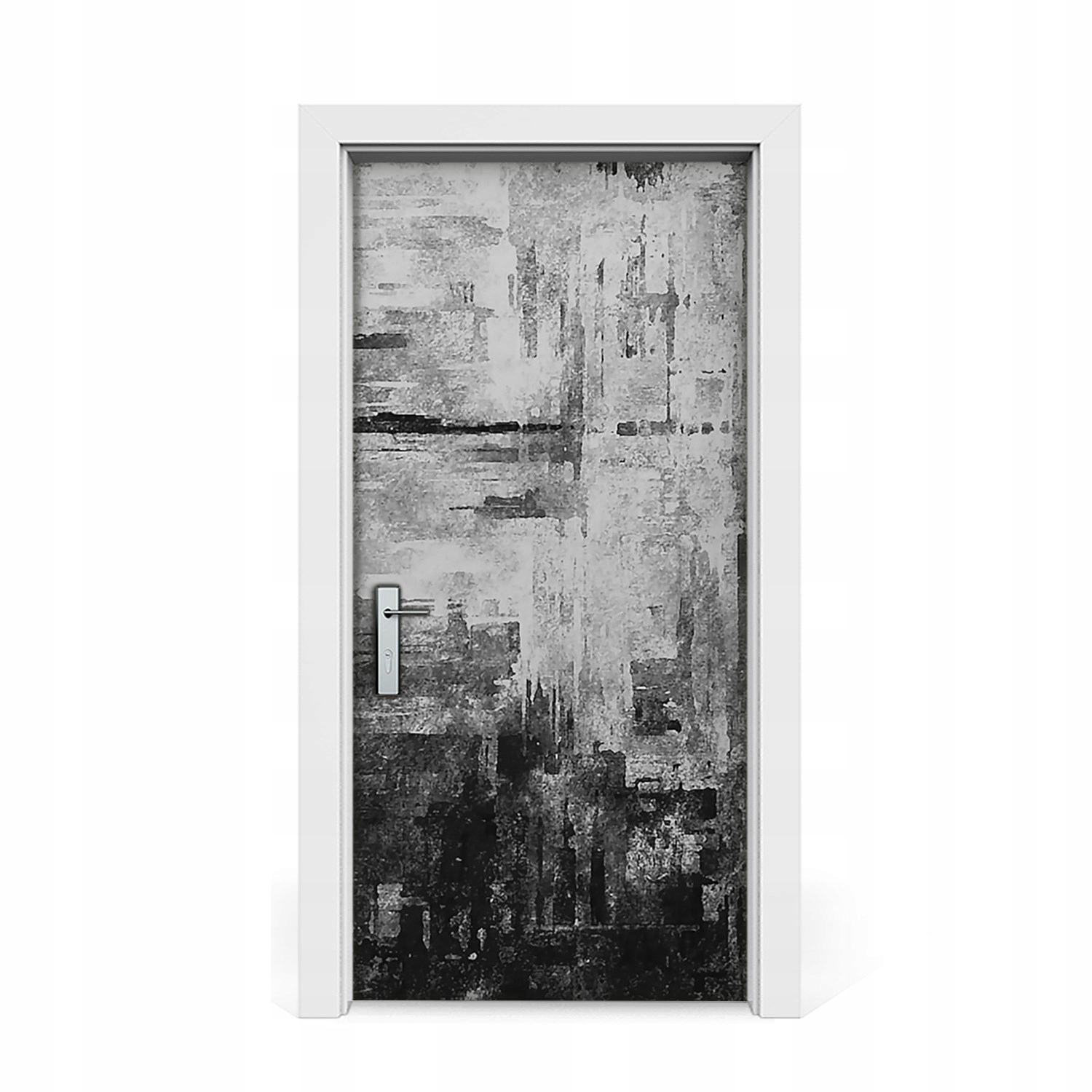 

Naklejka na drzwi Czarno-biała abstrakcja 95x205