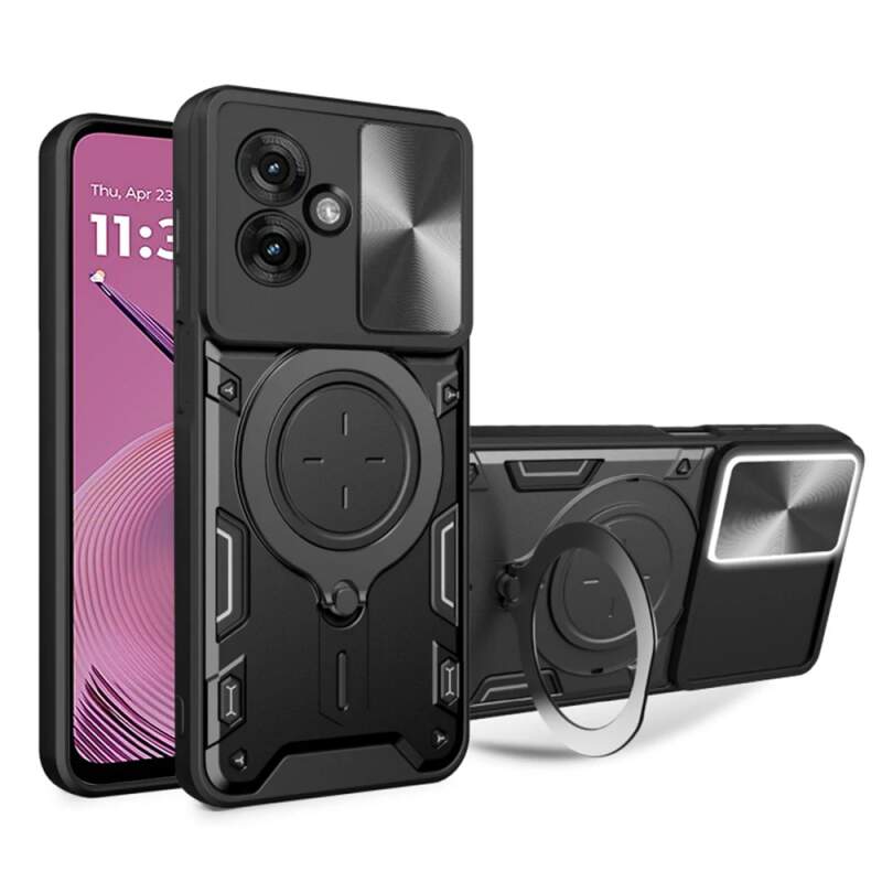 Techsuit CamGuard Pro etui do Motorola Moto G55 Czarne