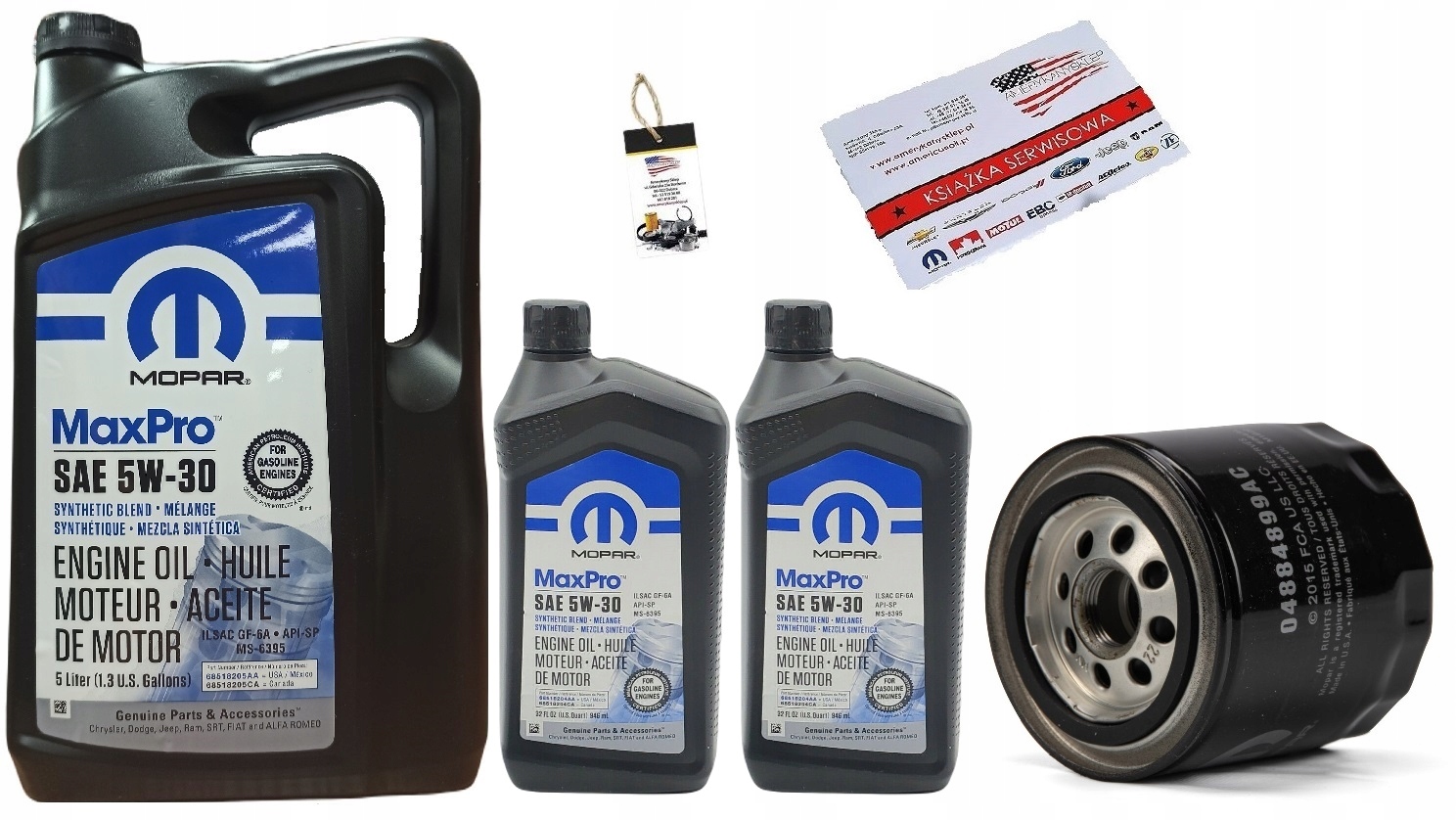 MOPAR 5W30 7L+FILTR 4884899AC + GRATISY
