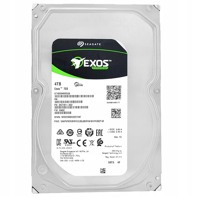 Seagate Exos 7E8 4TB 7.2K 256MB Sata III 3.5'' ST4000NM002A