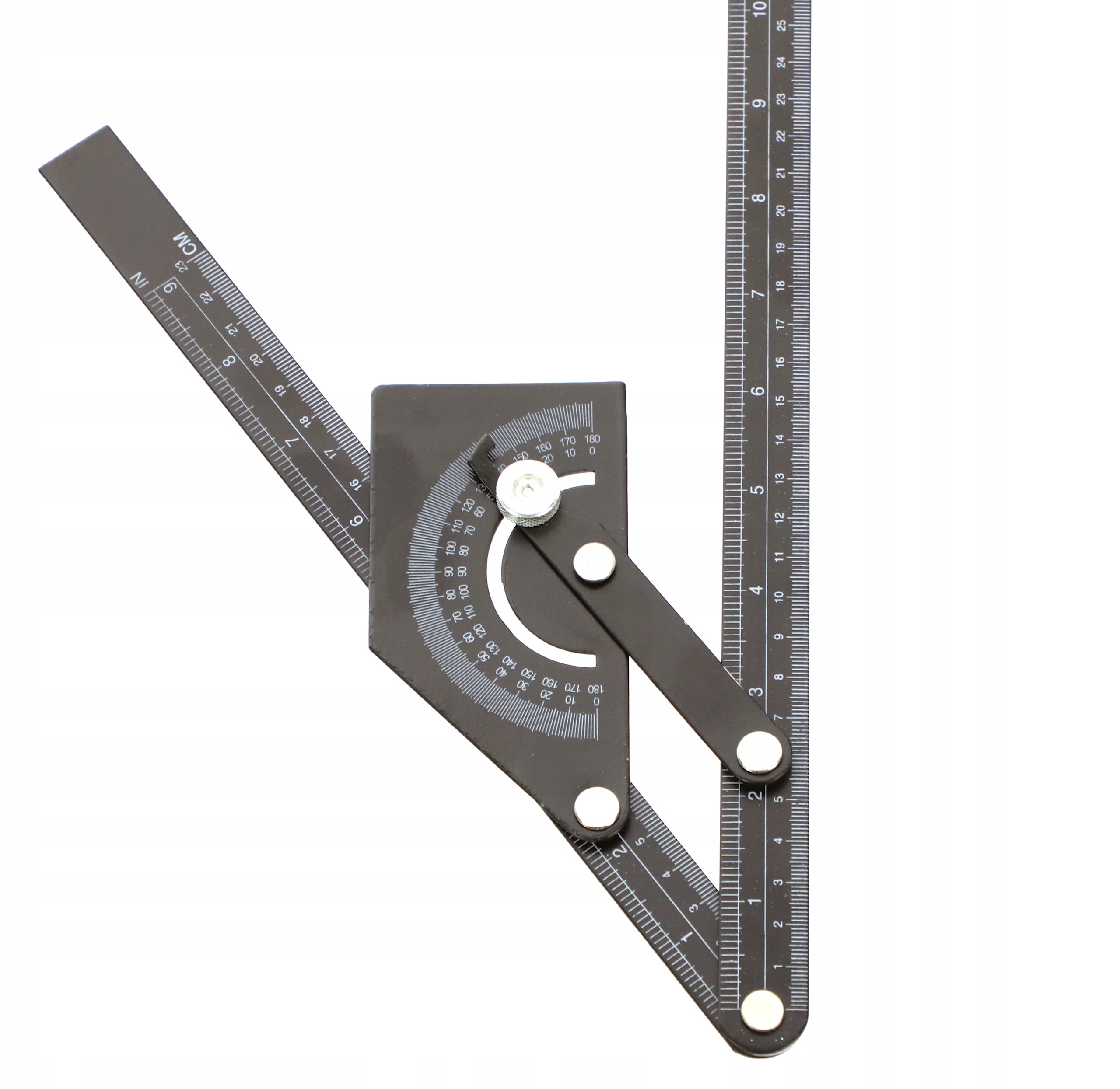 KĄTOWNIK NASTAWNY + KĄTOMIERZ 230x500mm 0-180° Rodzaj kątownik nastawny