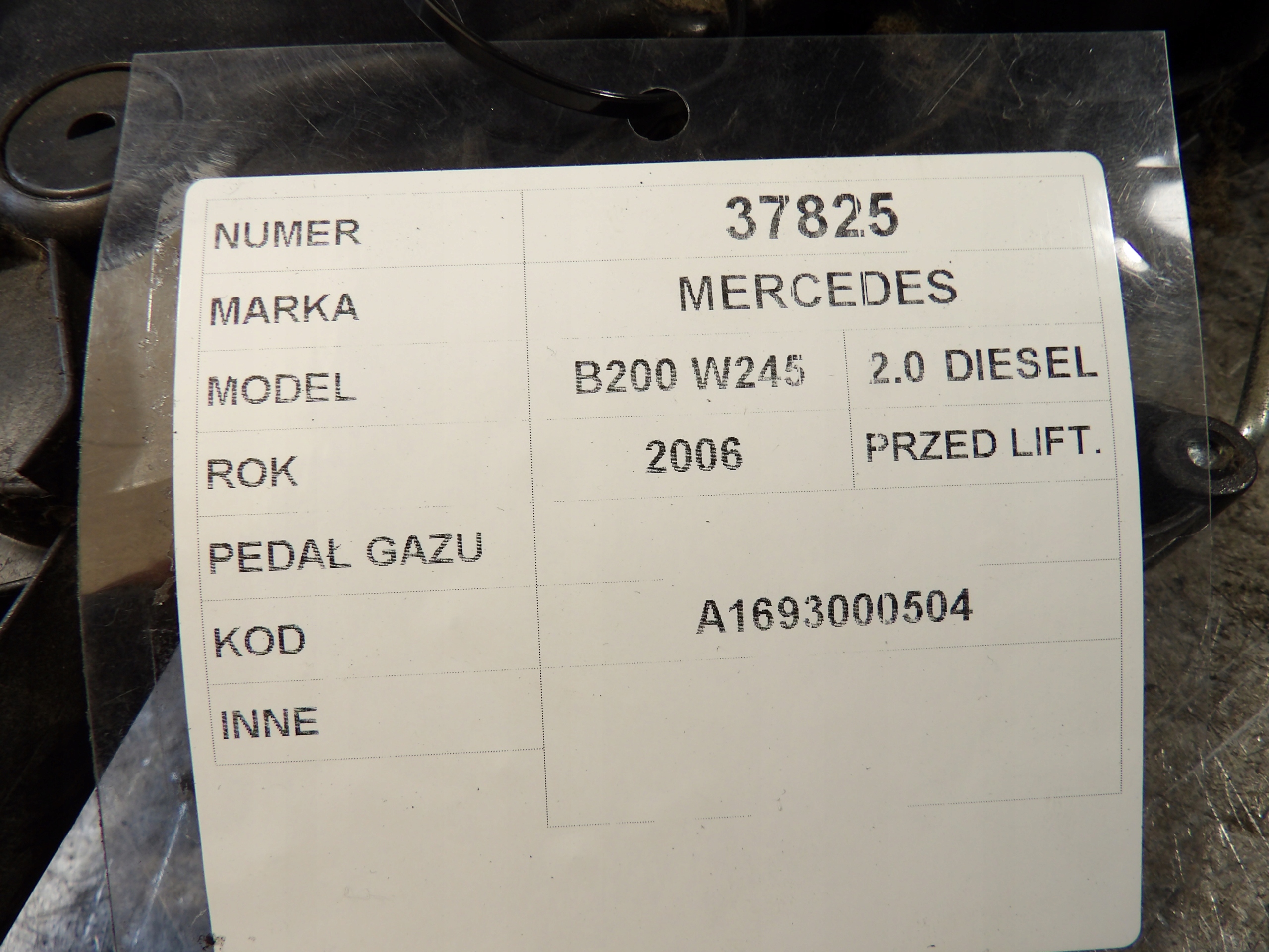 Mercedes W245 accelerator pedal 1693000504