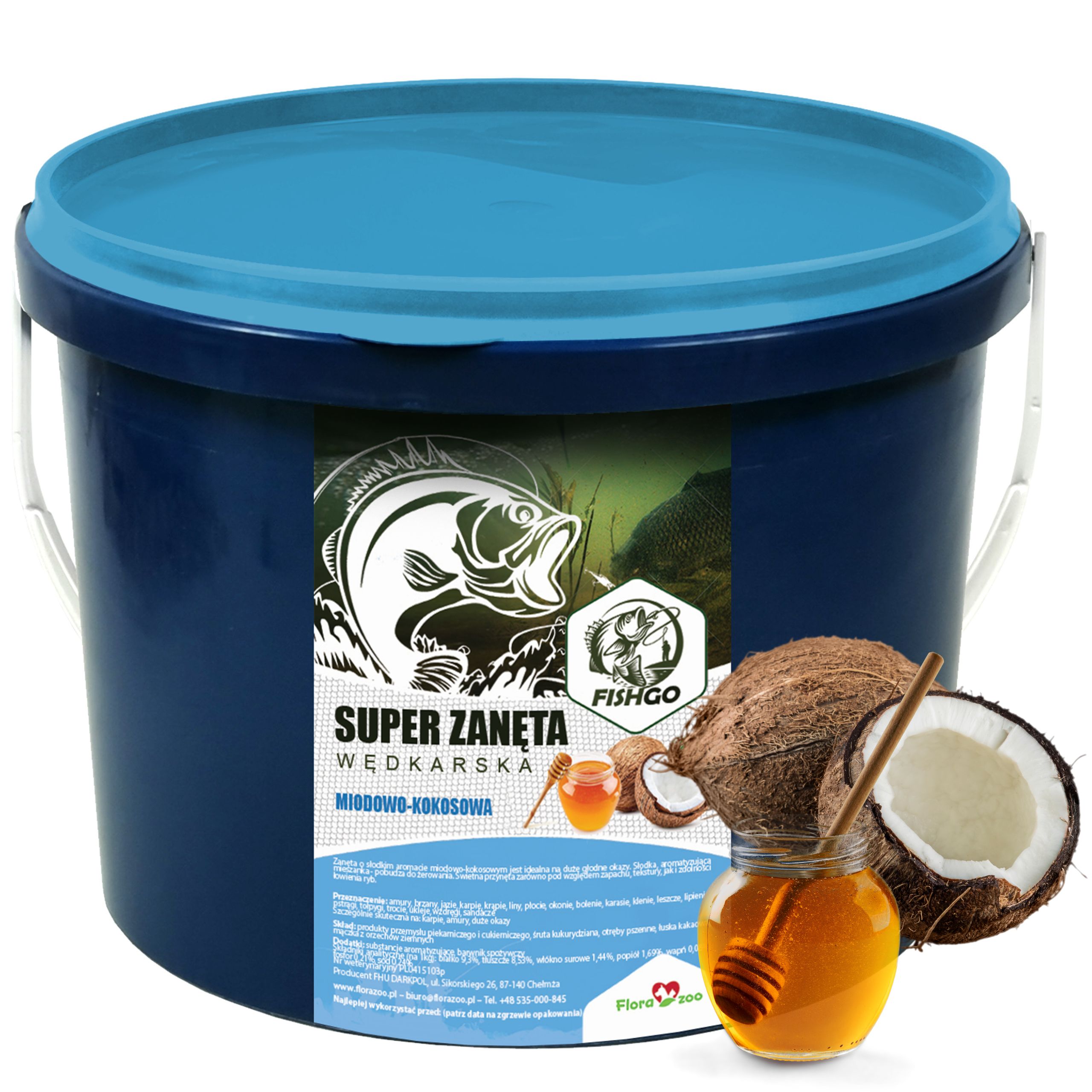 ZANĘTA WĘDKARSKA FEEDER RYBY MIÓD KOKOS