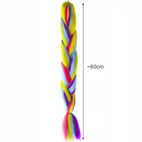 Włosy Syntetyczne Warkoczyki Kolorowe Proste Doczepiane do Warkoczyków Marka Soulima