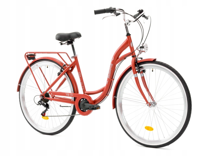 Rower miejski Indiana Moena S7B 28 cali damski Perłowy róż