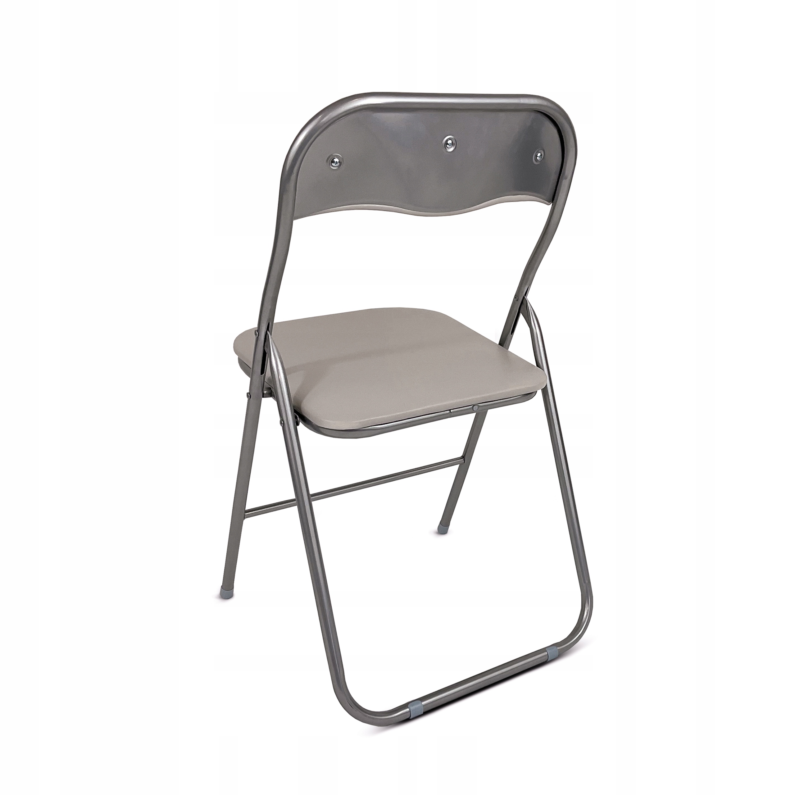 4SZT KRZESŁO SKŁADANE OGRODOWE DOMOWE TABORET CATERING METAL 4X LEON BEŻOWE Wysokość siedziska 45 cm