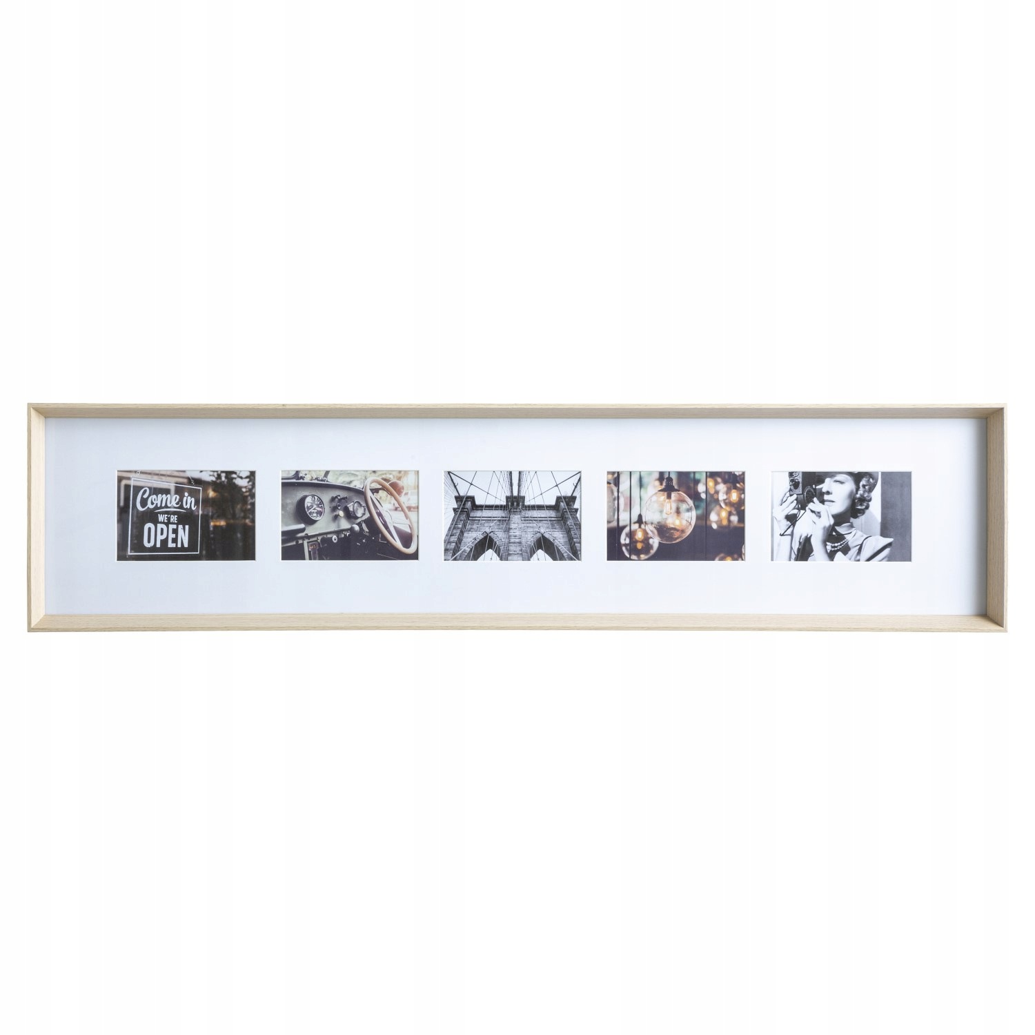 Rámeček na 5 fotografií Axel, 22 x 97 cm, béžový