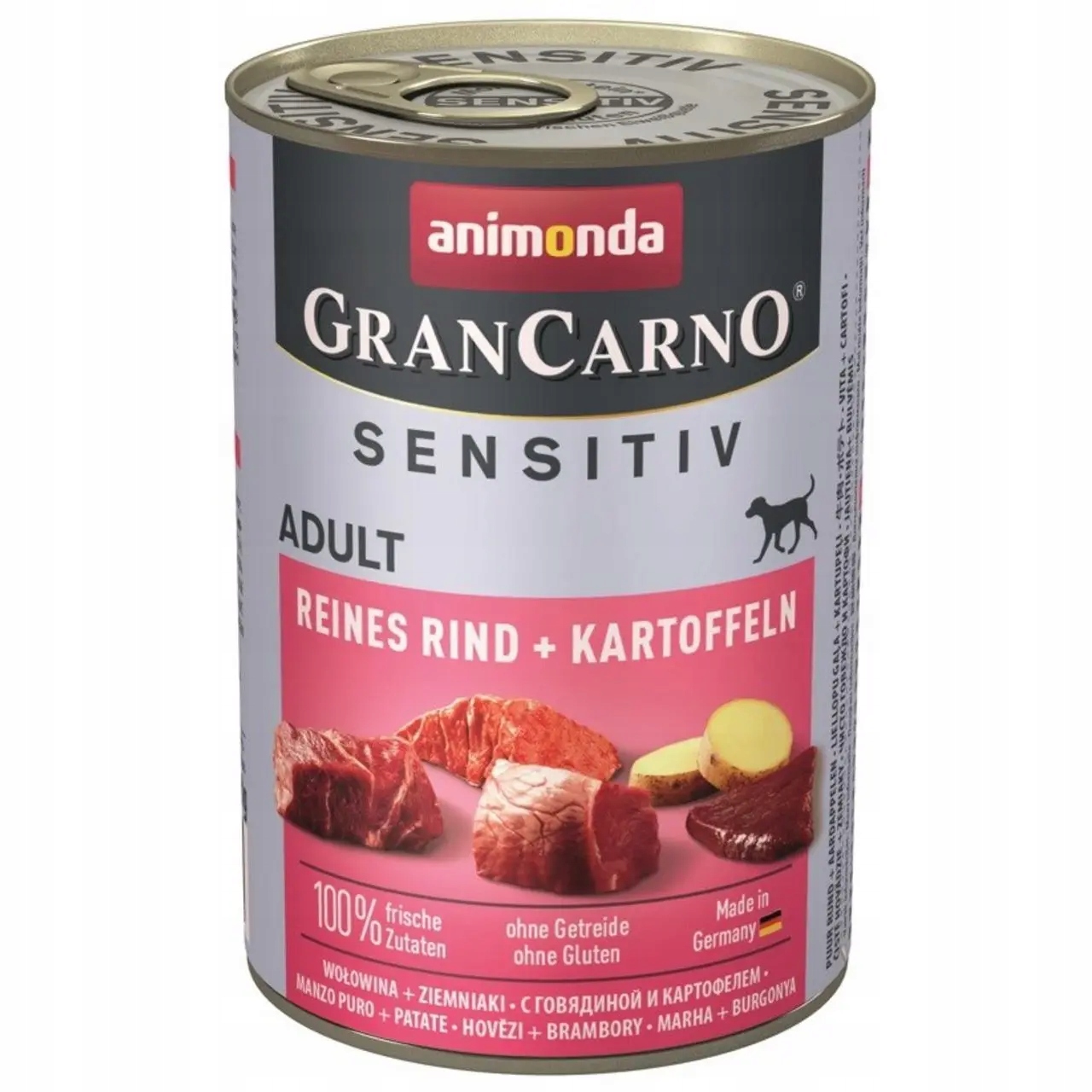 Animonda Grancarno Sensitiv hovězí maso s bramborami – vlhké krmivo pro...