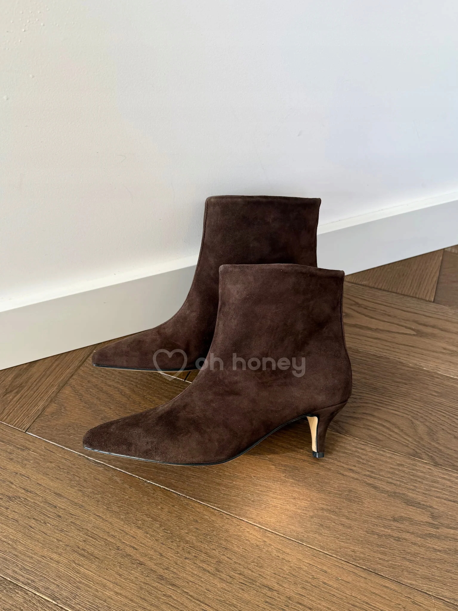 Kotníkové Boty Semišové Přírodní kůže Čokoládové Carin 38