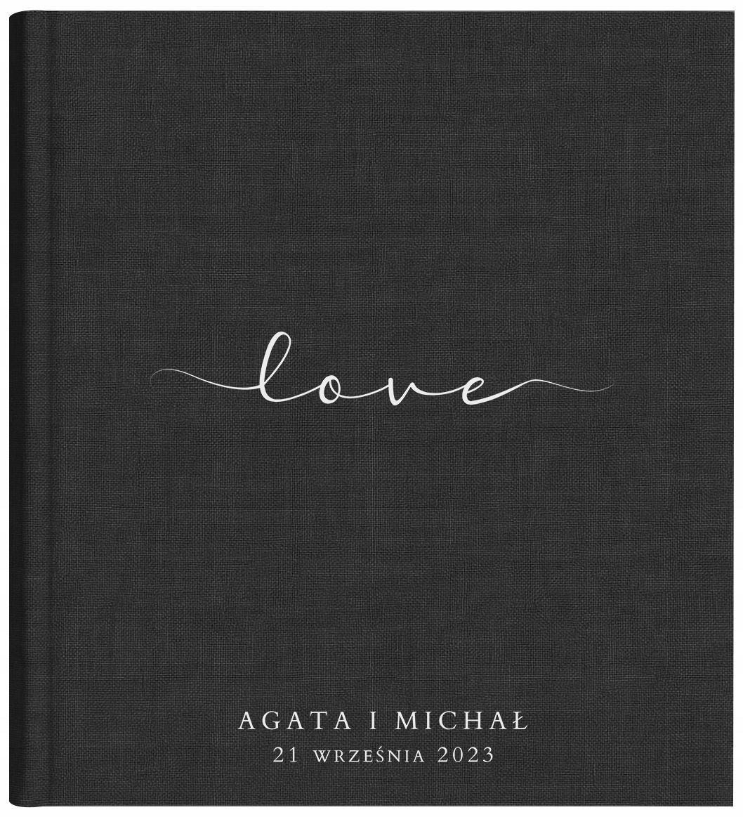 Czarny album na zdjęcia ślubne 100 str 50 kart Twój nadruk Ślub
