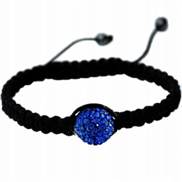 

bransoletka Shamballa 1 koralik Szafirowy