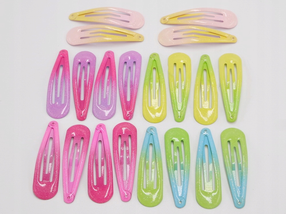 ZESTAW 20 szt Spinek Spinki Ombre Brokatowe RÓŻ Marka Inna marka