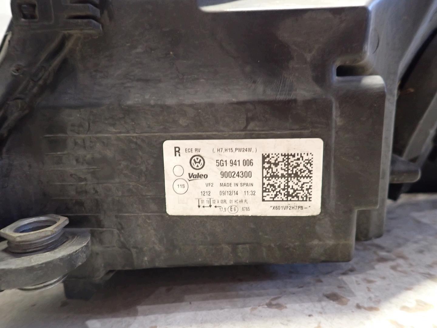 light front front right VW GOLF VII 2012-2017 5G1941006