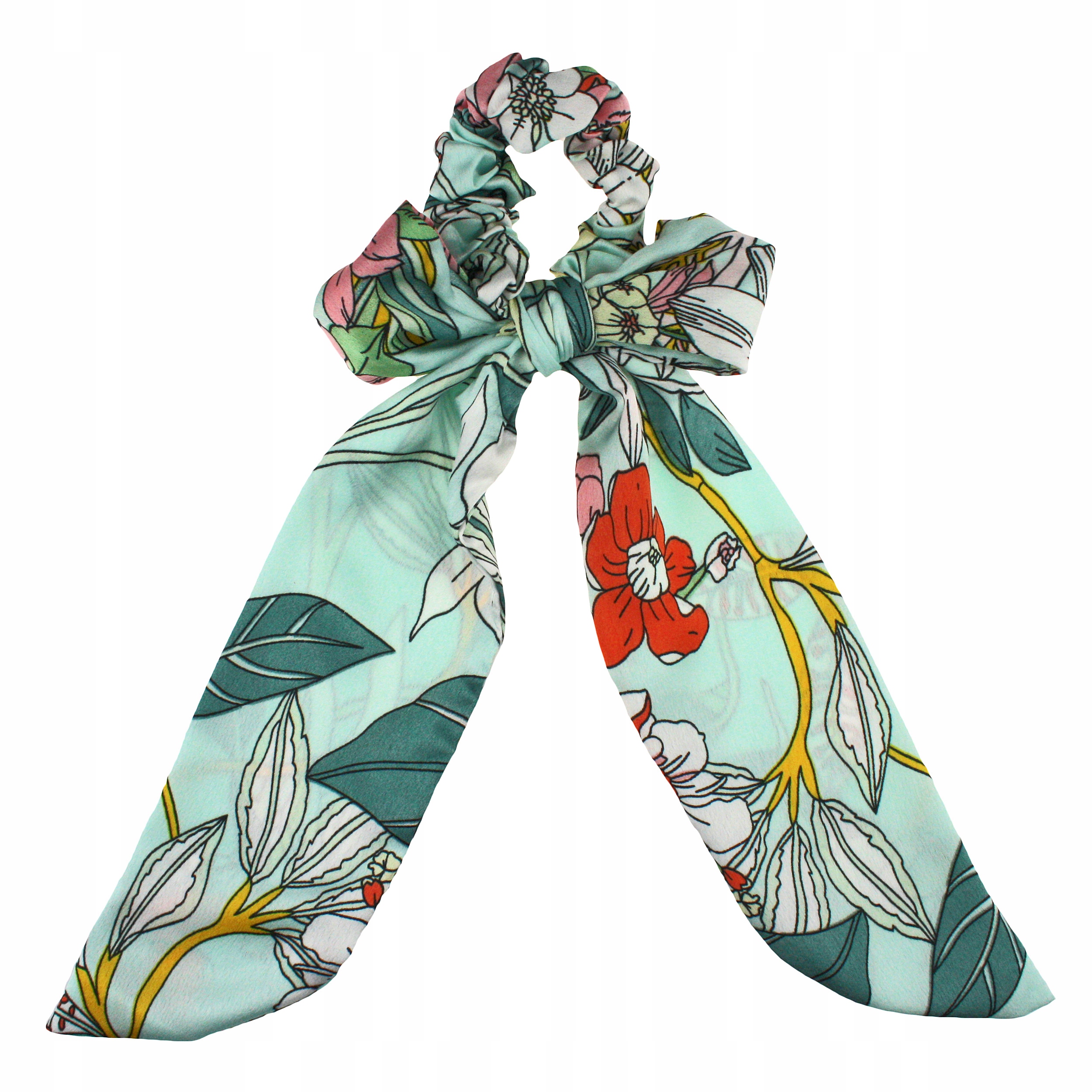 GUMKA DO WŁOSÓW SCRUNCHIES MIĘTOWA KOLOROWE KWIATY