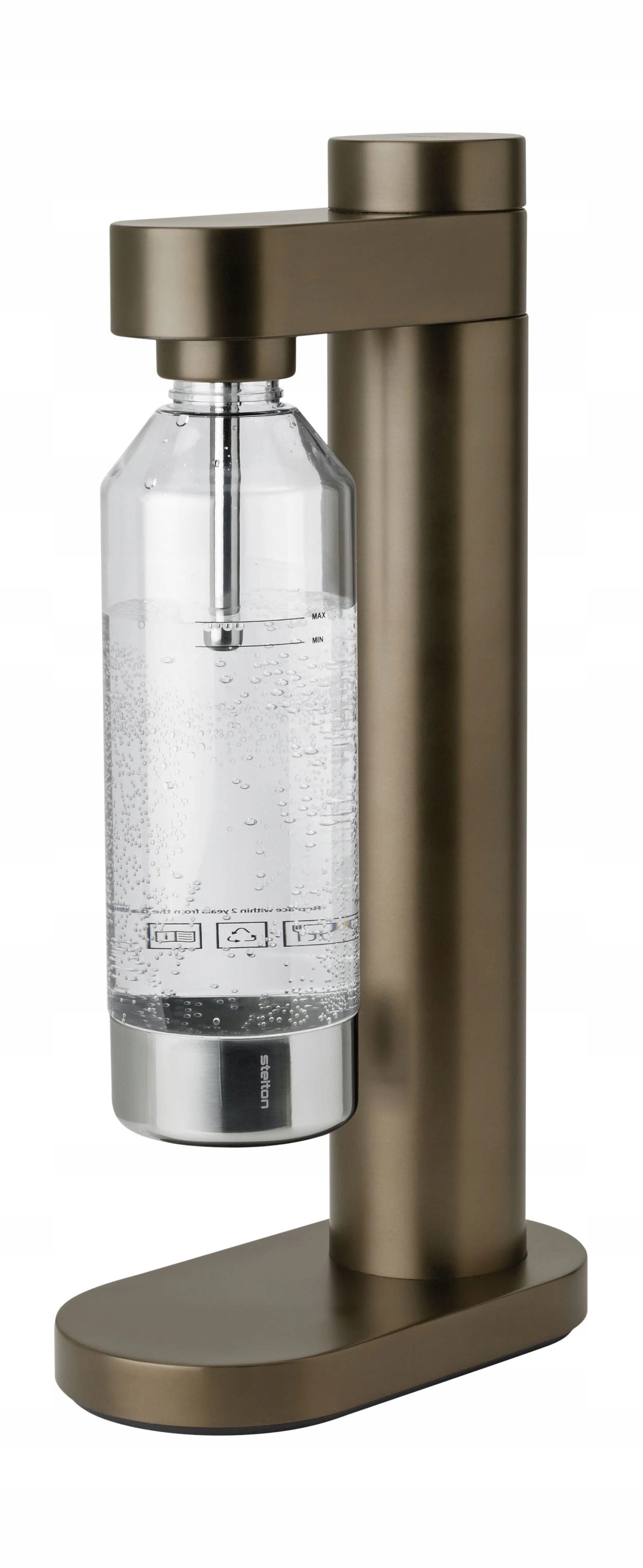 Stelton Brus Carbonator Ocelový výrobník sody hnědý