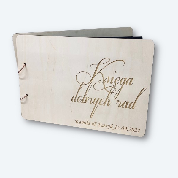 KSIĘGA GOŚCI WESELNA GRAWEROWANA ŚLUB NATURALNA