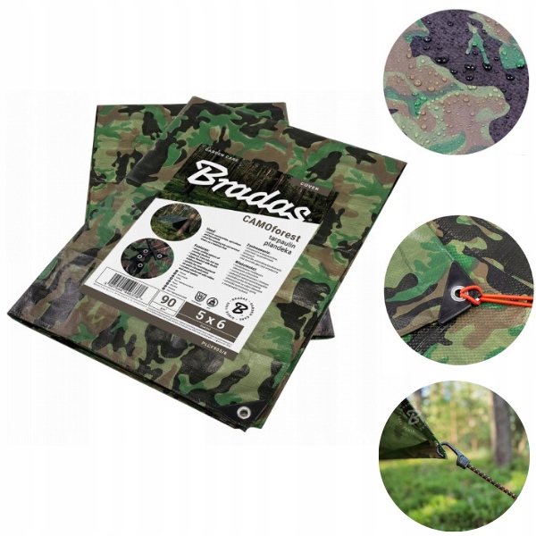 Plachta Maskáčový Kamuflážová 5 X 8 m Zesílená Plachta