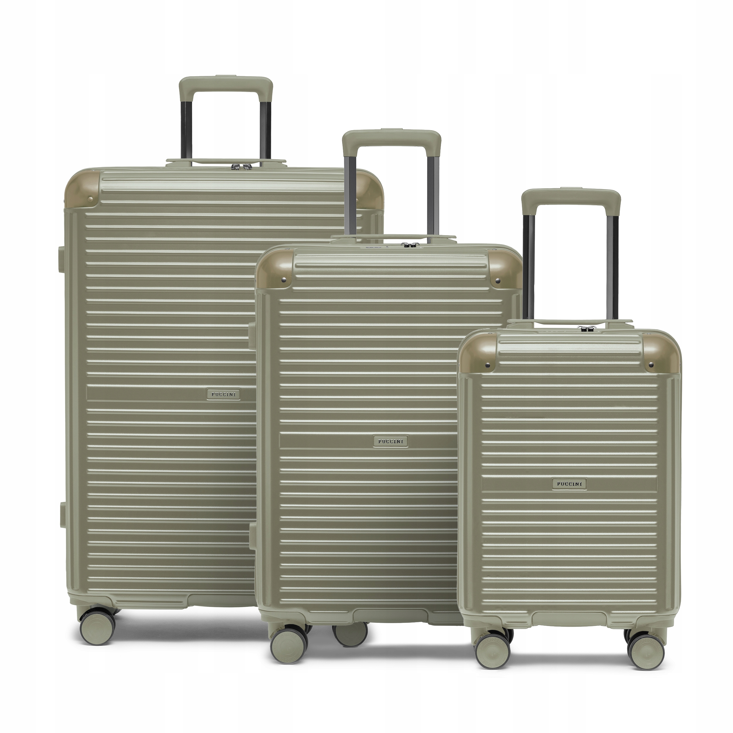 Puccini Zestaw Walizek Podróżnych Poliwęglan Pc Komplet Twarde 3w1 PC034-5A