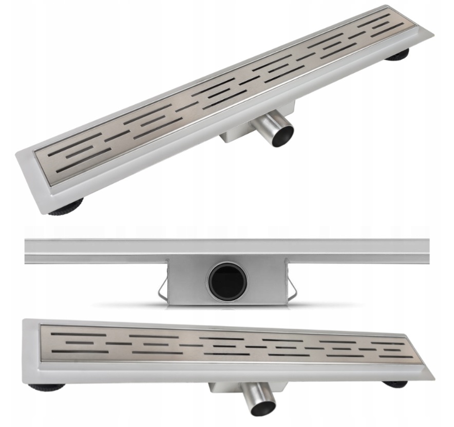 Lineárny odtok Nízky 80 Balneo Decor Next Stripes