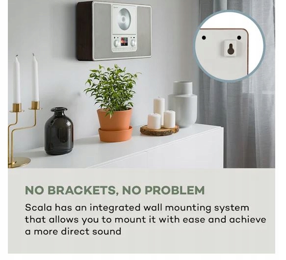 RADIO INTERNETOWE AUNA SCALA VCD-IR, WI-FI CD BT Kolor brązowy