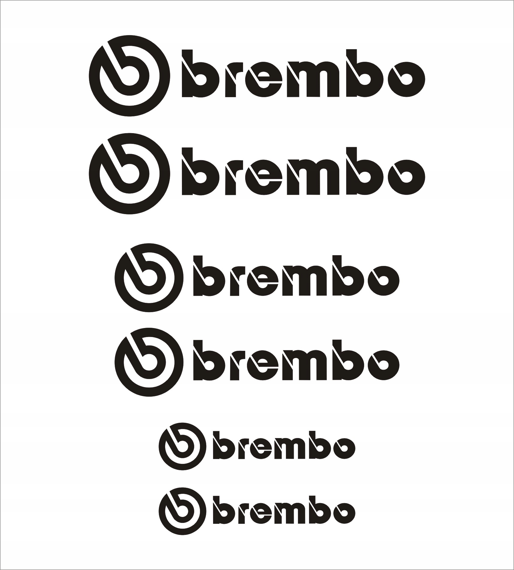 Brembo Zestaw Naklejek Na Zaciski Hamulcowe Przód Tył Hi Temp Czarne
