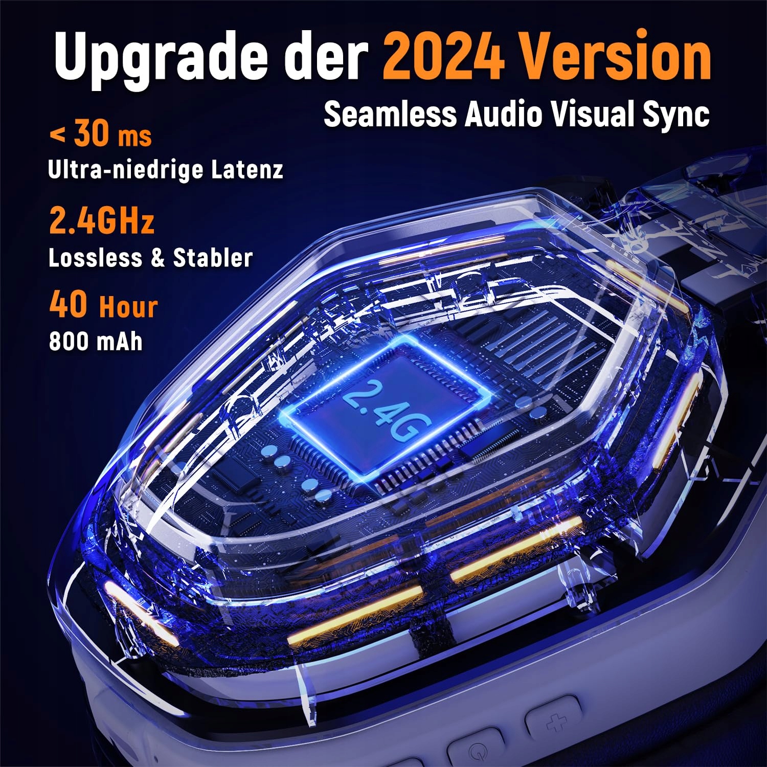 OZEINO OW810 Bezprzewodowy Zestaw Słuchawkowy Gamingowy USB C 20H — miniatura 2
