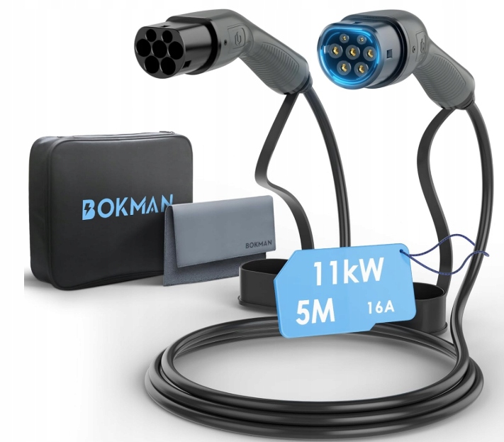 Kábel Bokman Typ 2 dĺžka 5 m počet fáz 3 11 kW