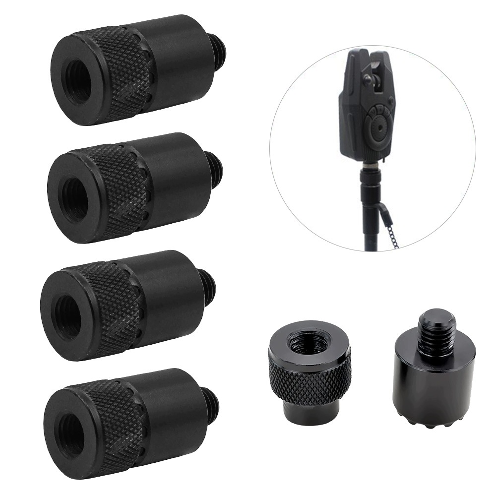 4X Szybkozłączka Wędkarska 3/8'' Adapter Do Sygnalizatora Brań Czarny