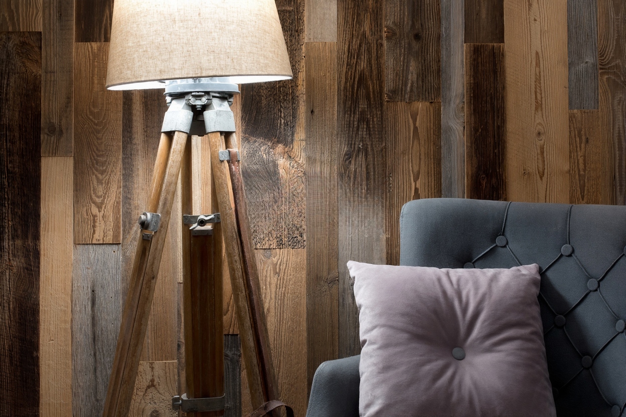 3D nástěnný panel Přírodní staré desky Staré dřevěné panely 120 x 22 cm