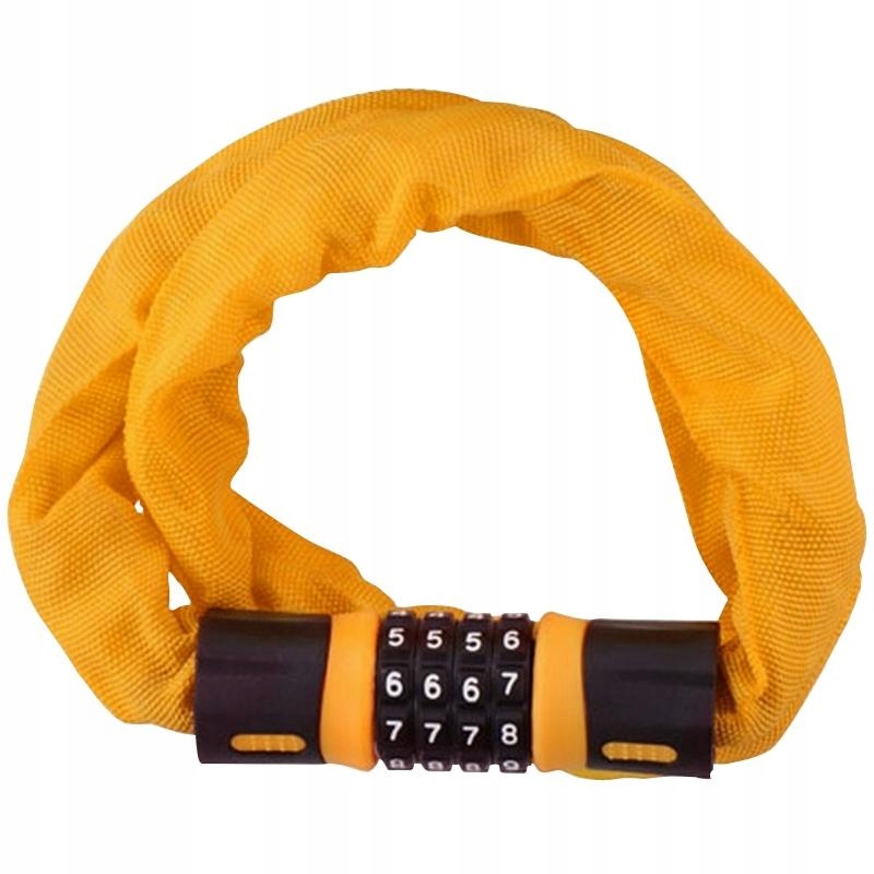 Zapięcie Rowerowe Zabezpieczenie Do Roweru Dunlop Łańcuch na Szyfr Orange