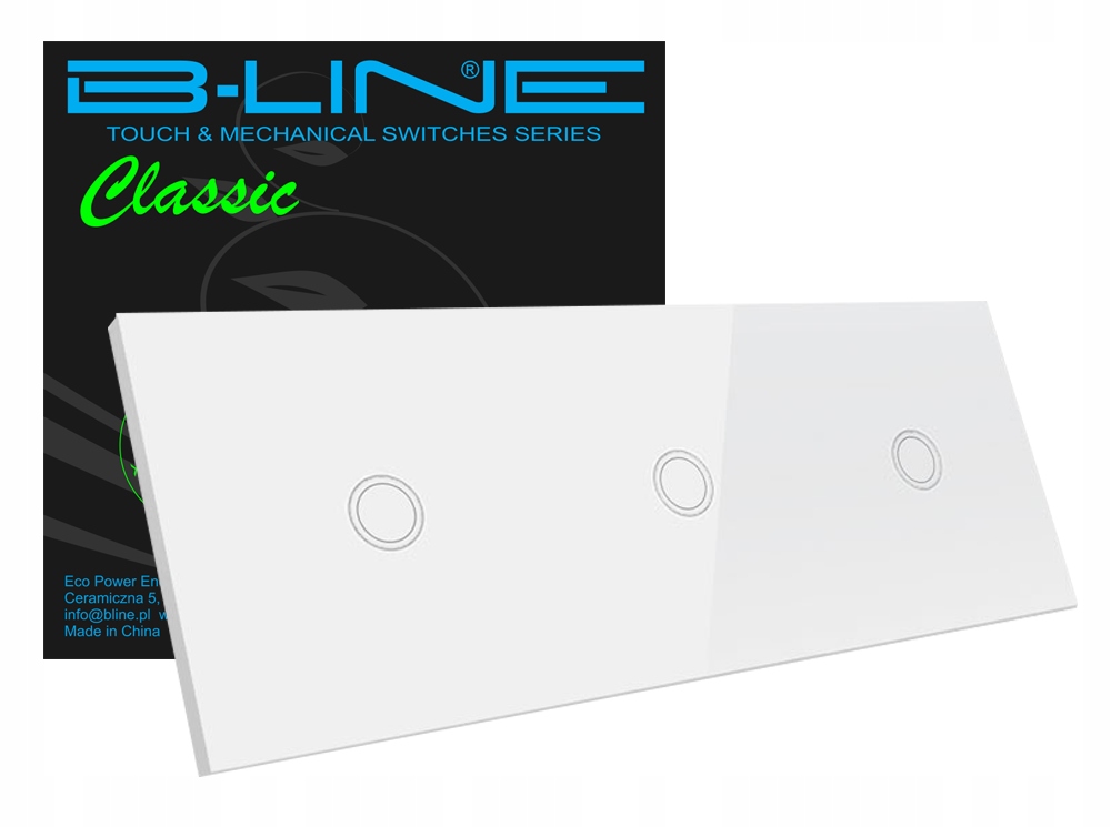 

Włącznik Światła Dotykowy Biały 1+1+1