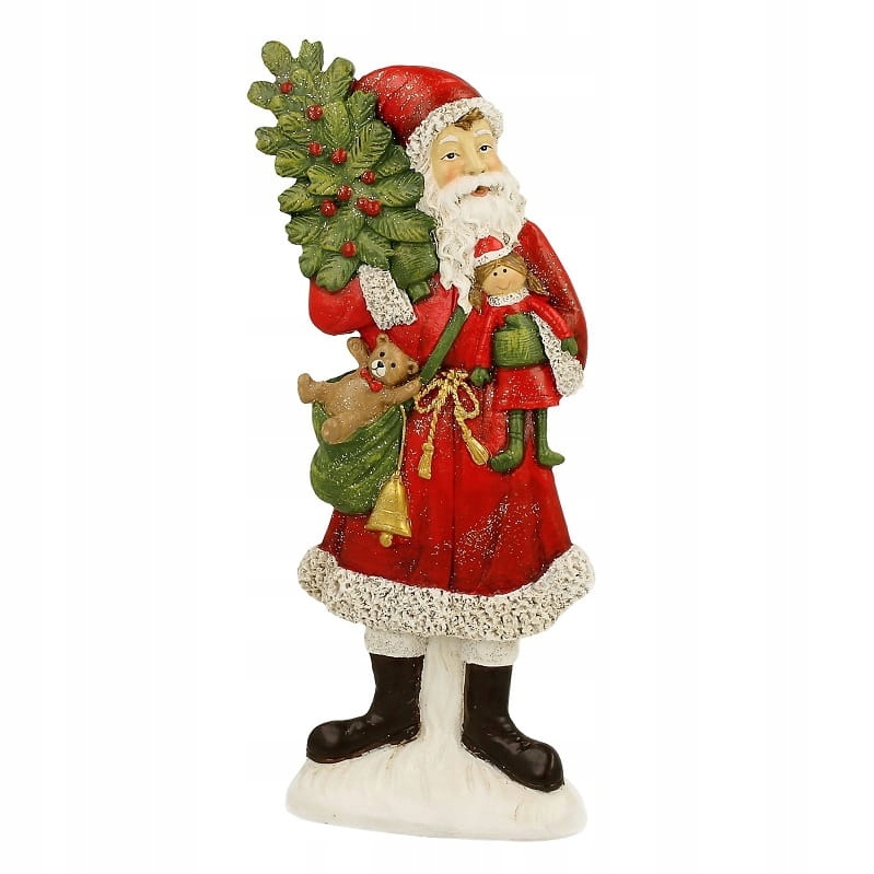 

Święty Mikołaj Świąteczny z choinką 23 cm